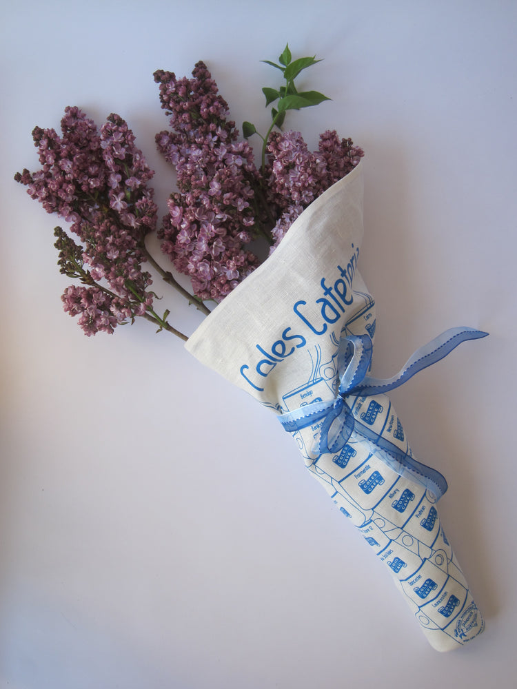 Flowers Wrap Gift inspiration - Coles Cafeteria Art Tea Towel