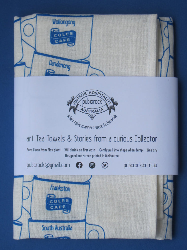 Presentation wrap - Front & Back - Coles Cafeteria Art Tea Towel